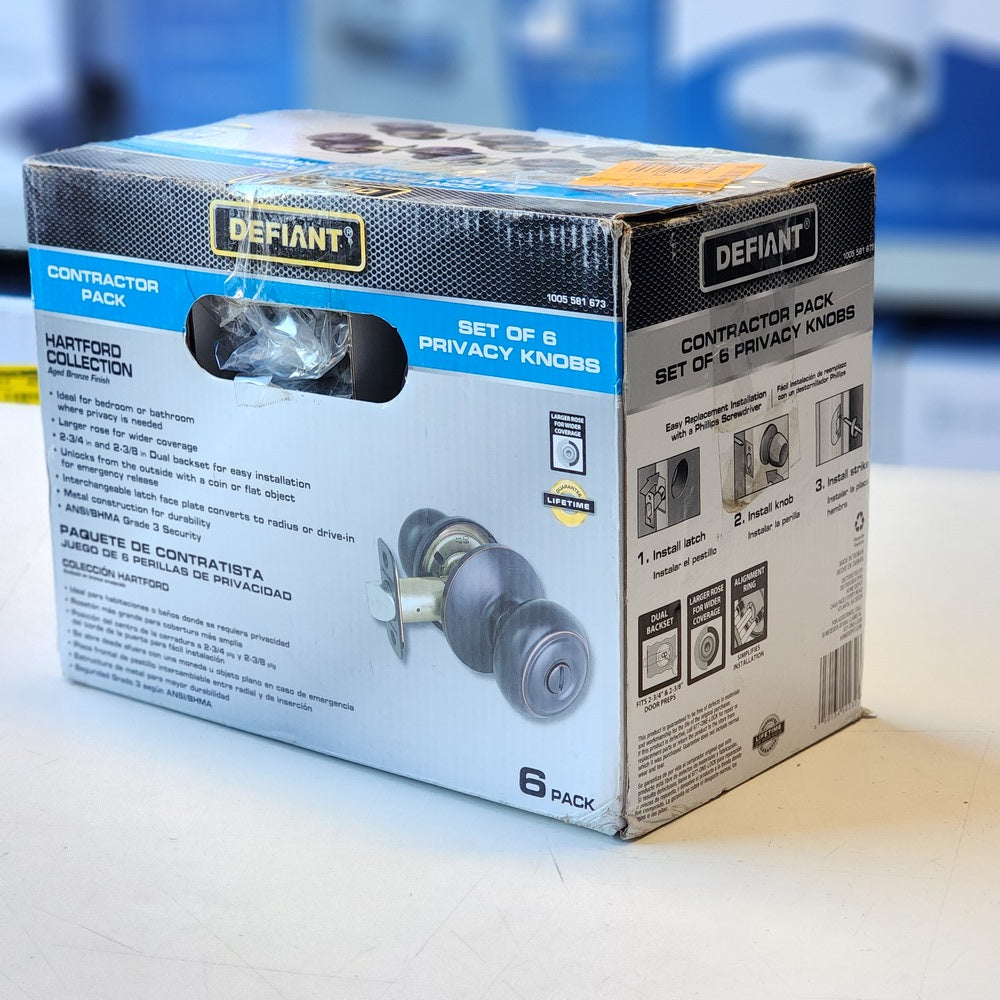 Hartford aged bronze bed bath door knob contractor pack Hartford aged bronze bed bath door knob contractor pack